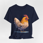 Chicken Illustration T-Shirt — Cute Orange Hen Graphic Tee