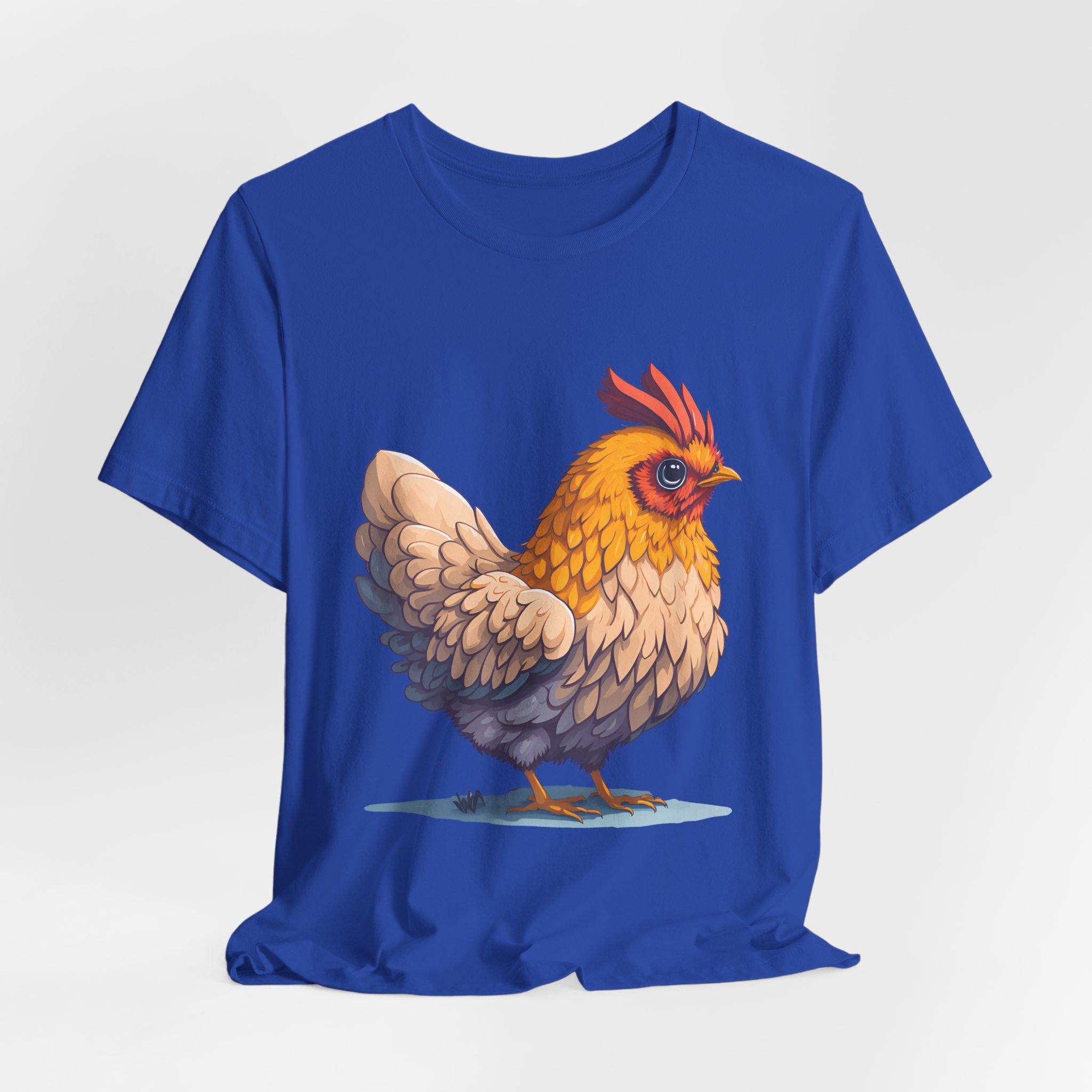 Chicken Illustration T-Shirt — Cute Orange Hen Graphic Tee